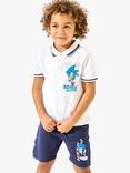 Angel & Rocket Kids' Sonic Sporty Polo Shirt, White