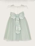 Monsoon Baby Tulle Bow Detail Bridesmaid Dress, Sage