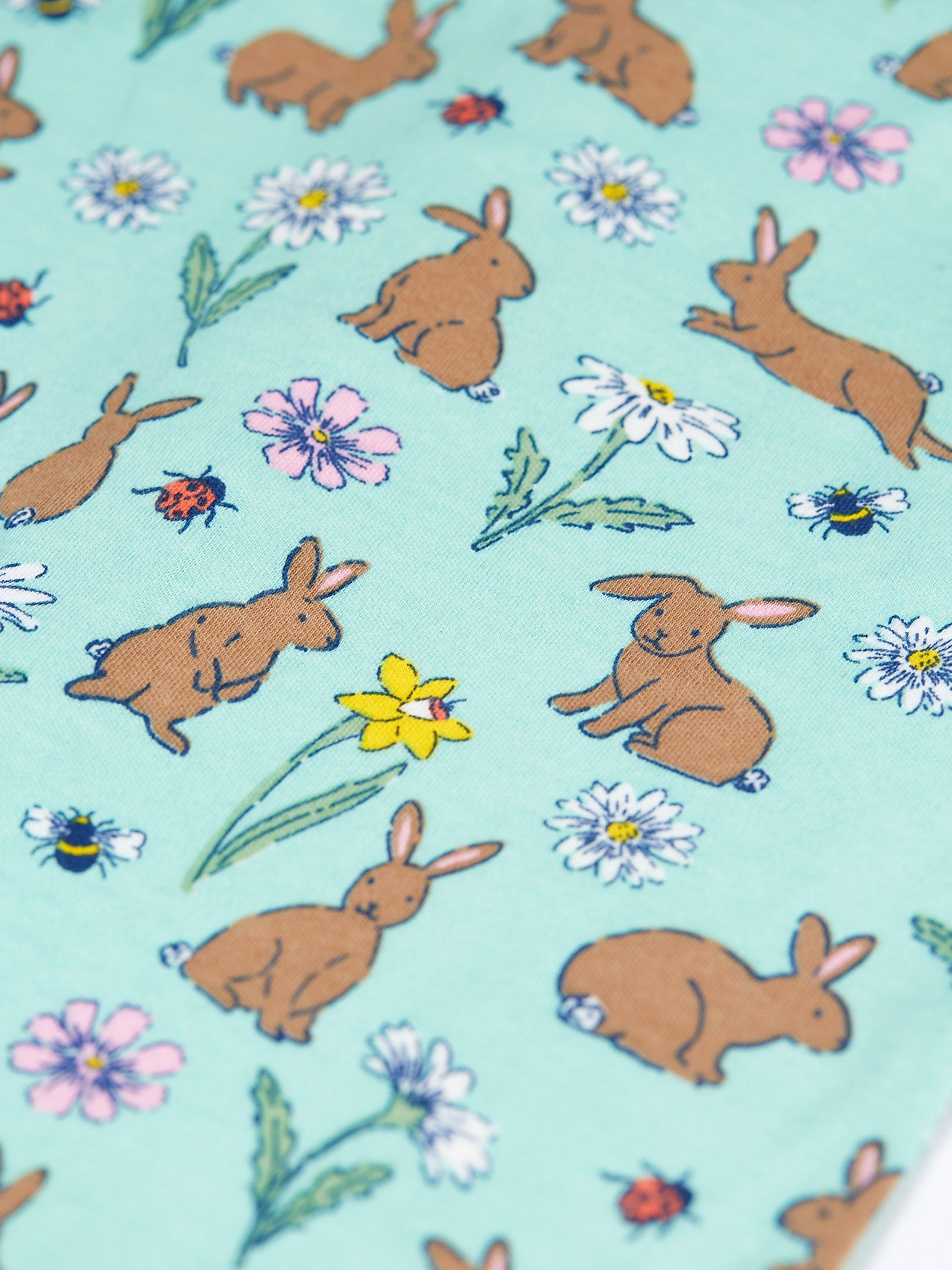 Product image 5 of 5, which shows Frugi Baby Riverine Rabbits Babygrow Gift Set, Multi, Newborn