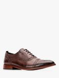 Base London Cast Washed Brogue Shoes, Brown