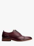 Base London Cast Washed Leather Oxford Shoes, Dark Red