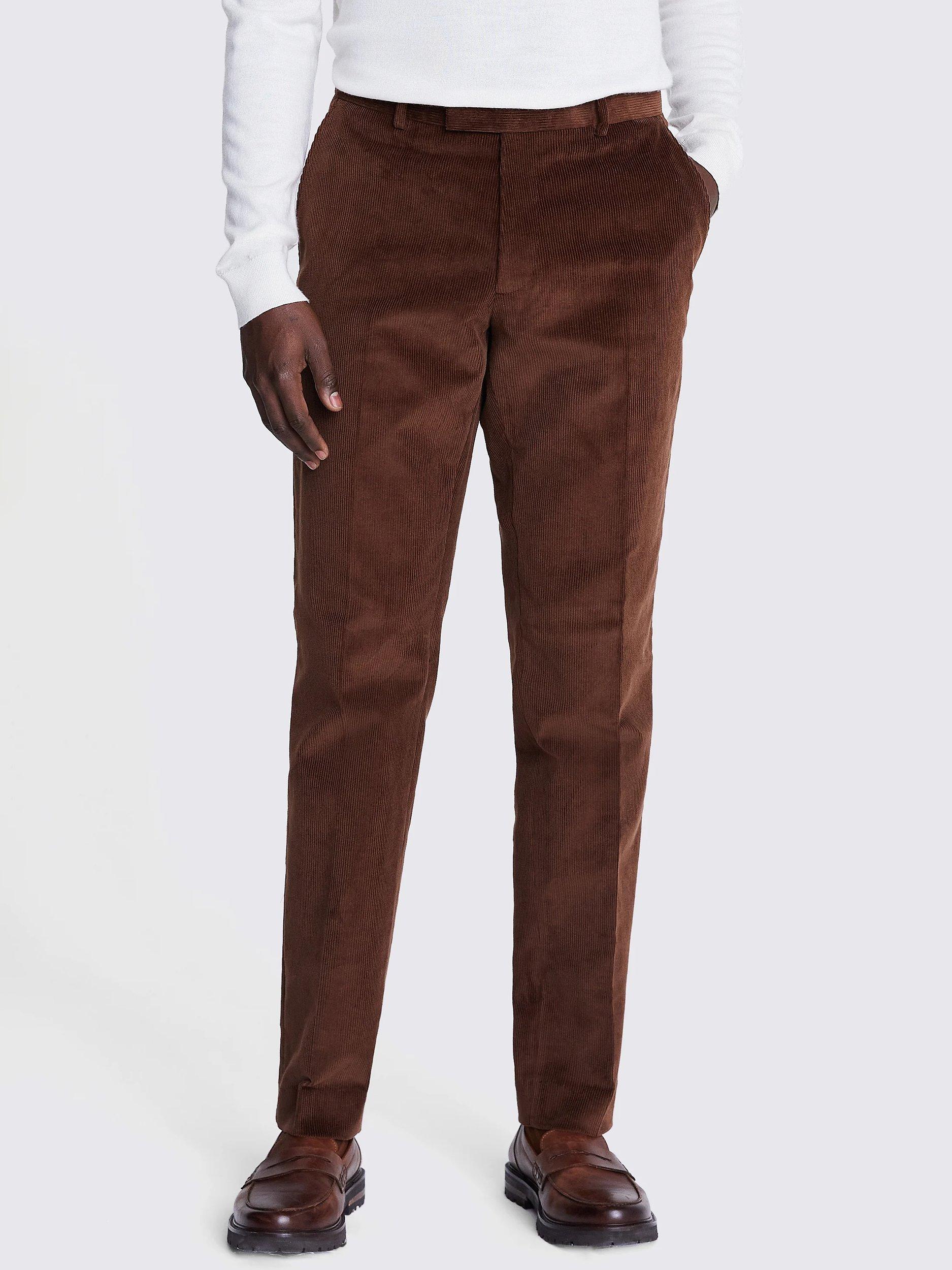 Moss Slim Fit Corduroy Suit Trousers, Copper