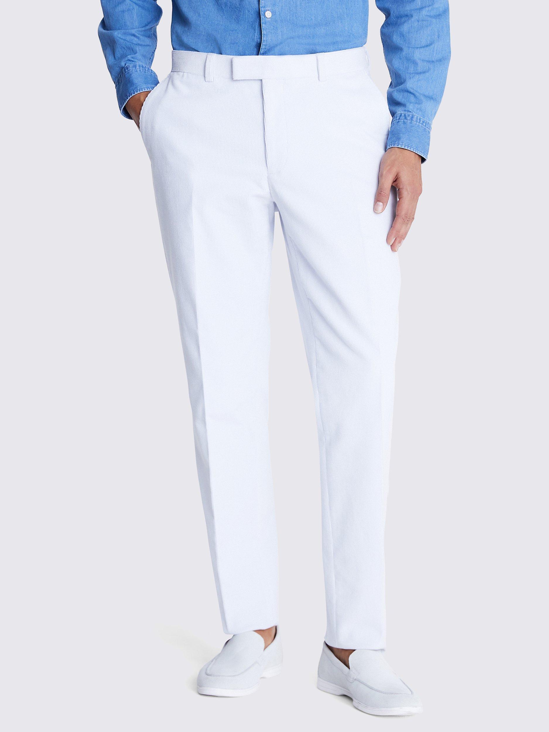 Moss Tailored Fit Corduroy Suit Trousers, Light Blue