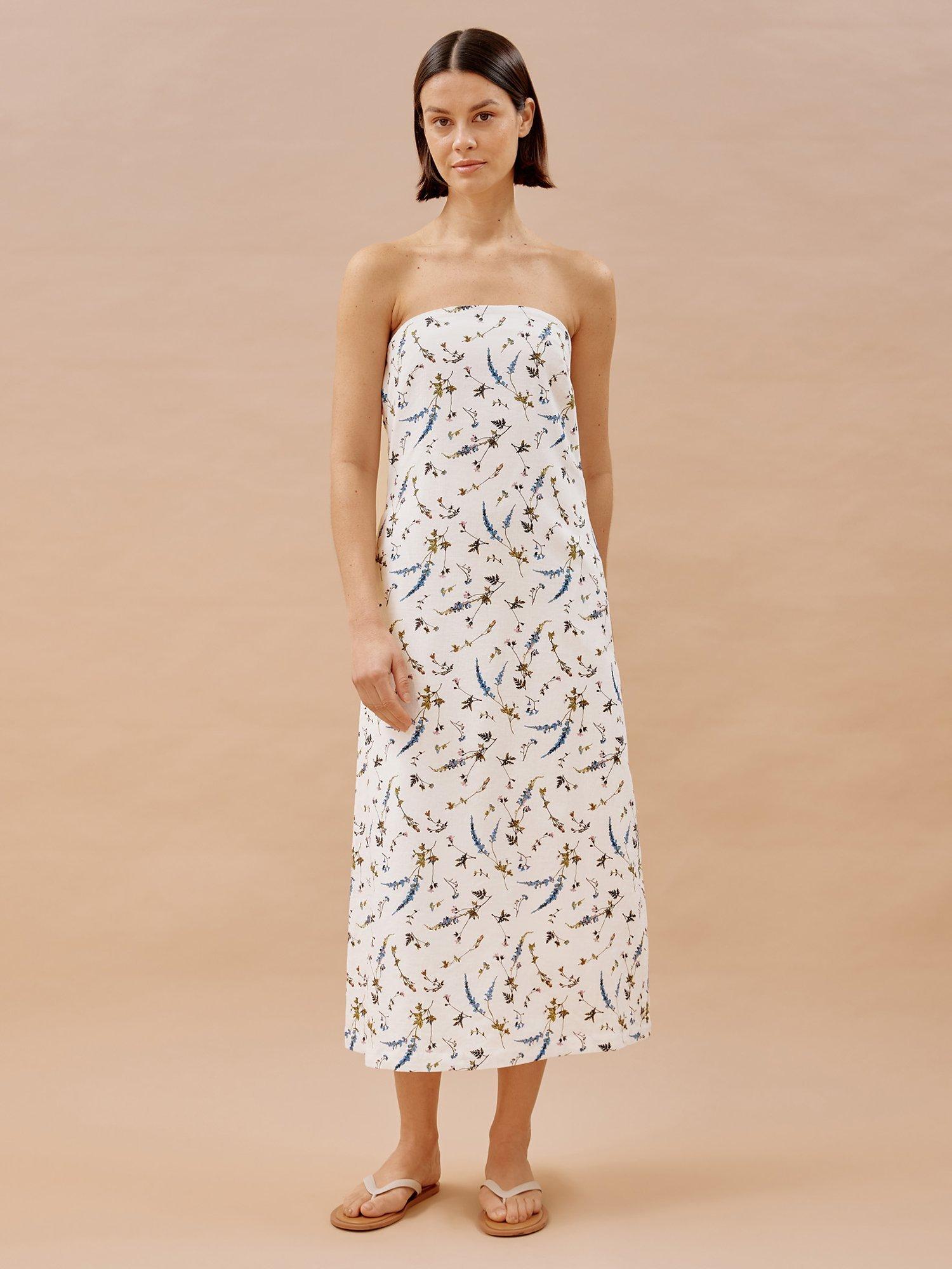 Albaray Sprig Floral Bandeau Maxi Dress