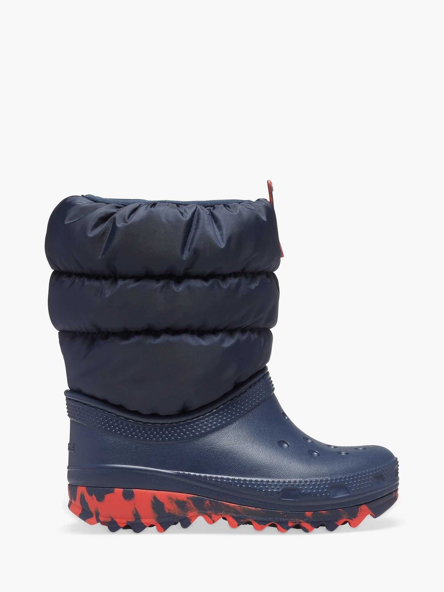 Crocs Kids' Classic Neo Puff Boots, Navy