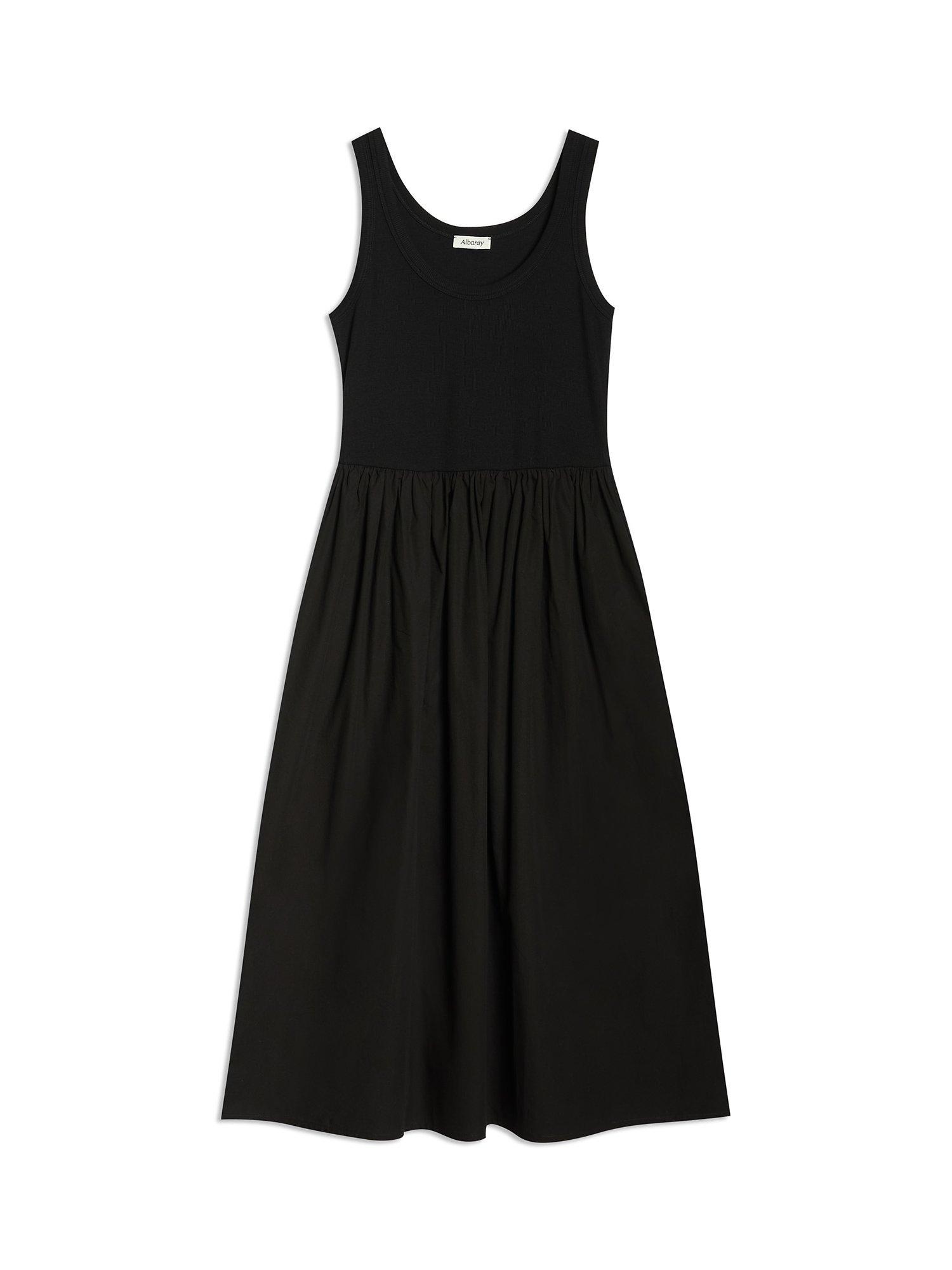 Product image 5 of 5, which shows Albaray Jersey Vest Midi Dress, Black, 8