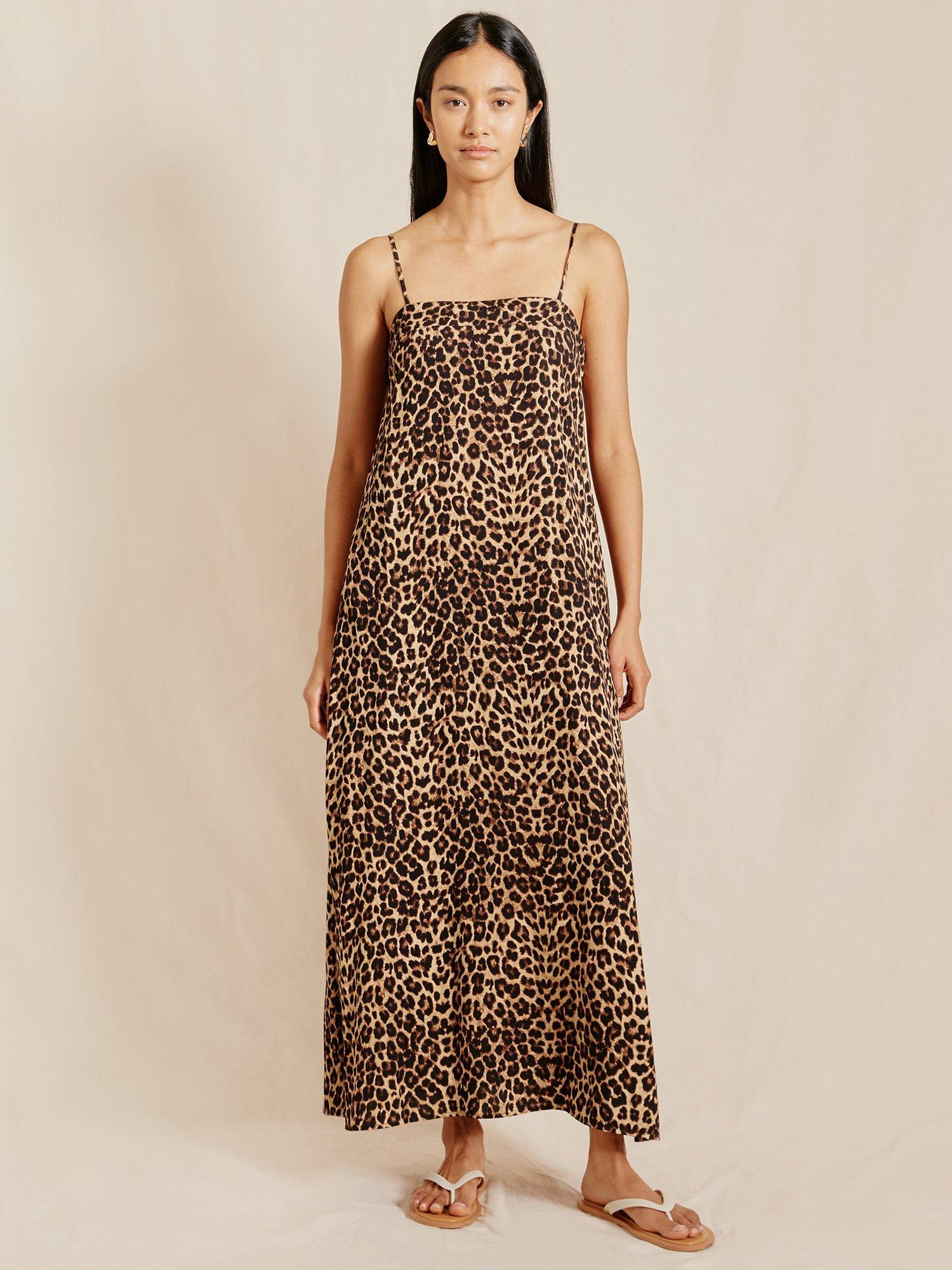 Albaray Animal Print Sleeveless Maxi Dress, Brown