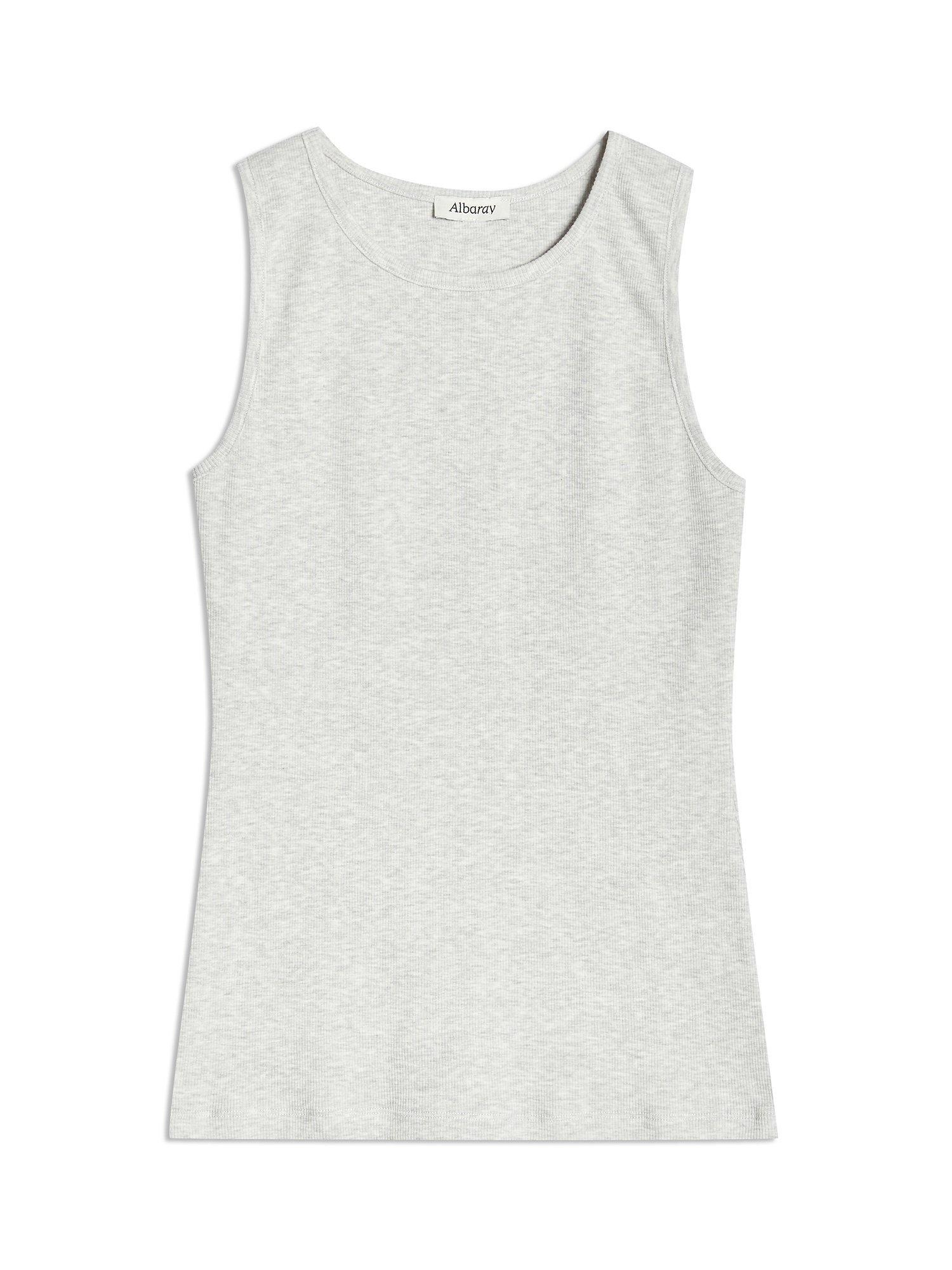 Product image 4 of 4, which shows Albaray Rib Racer Vest Top, Grey, 12