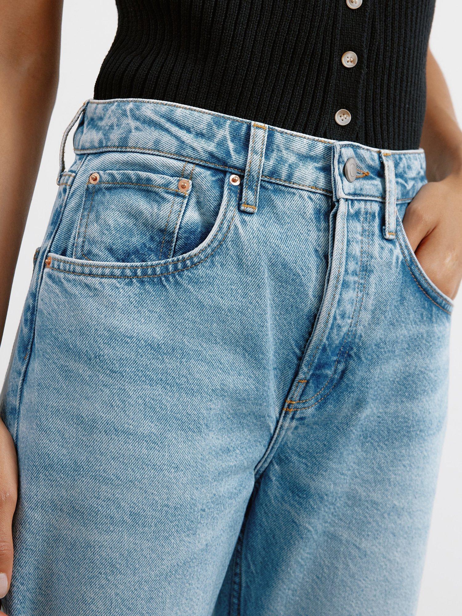 Product image 4 of 5, which shows Albaray Loose Leg Boyfriend Jeans, Light Wash, 8