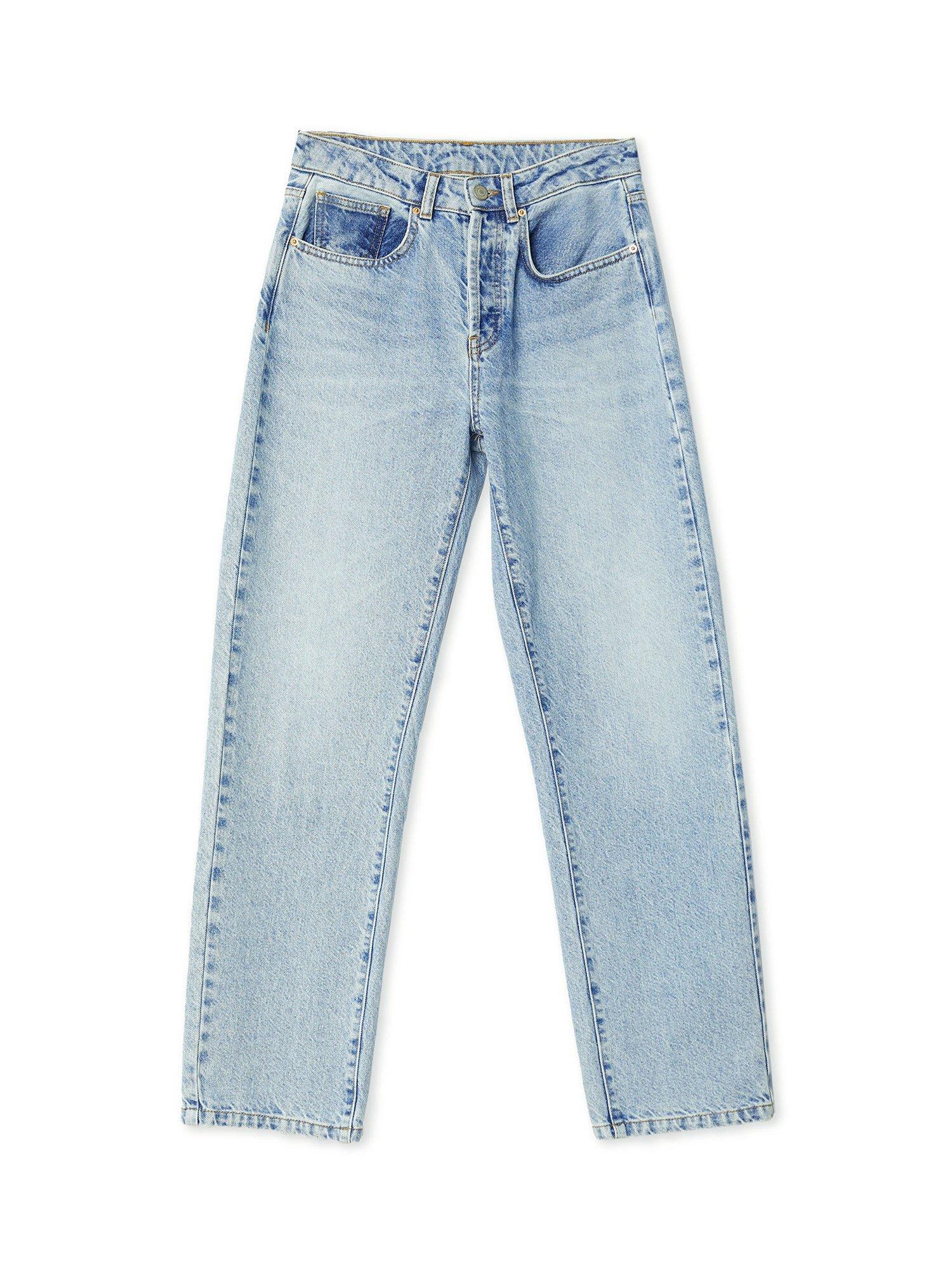 Product image 5 of 5, which shows Albaray Loose Leg Boyfriend Jeans, Light Wash, 8