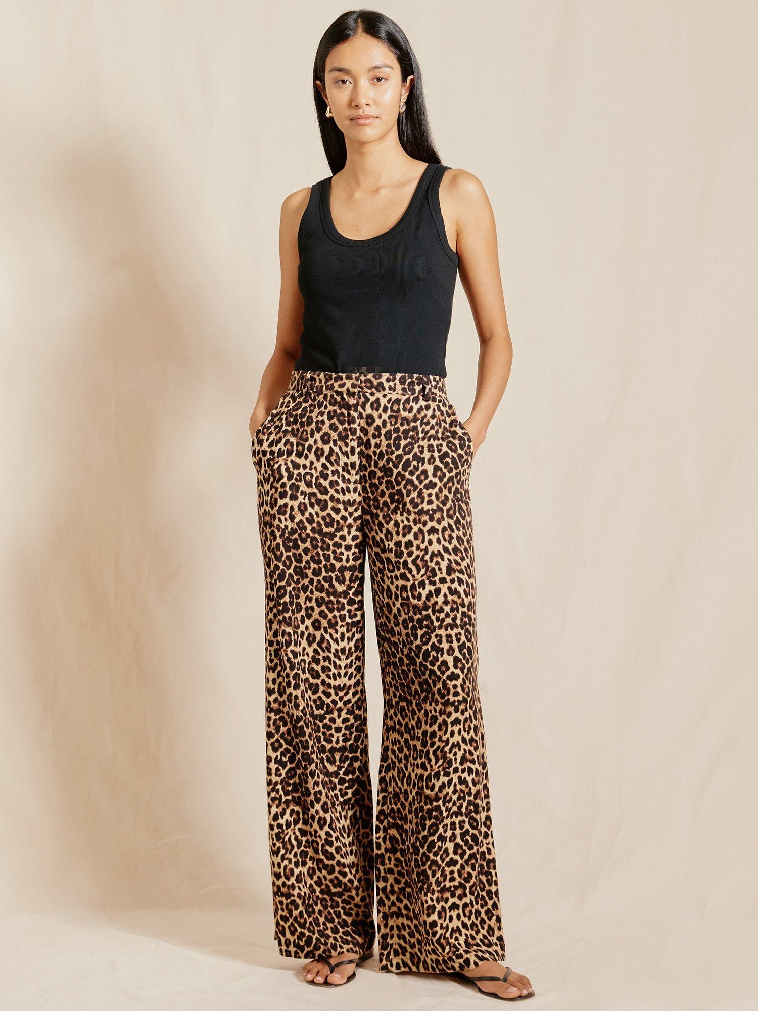 Albaray Animal Print Wide Leg Trousers, Multi
