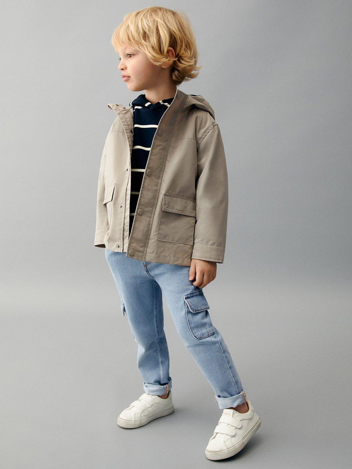 Mango Baby Pal Pocket Cargo Jeans, Open Blue