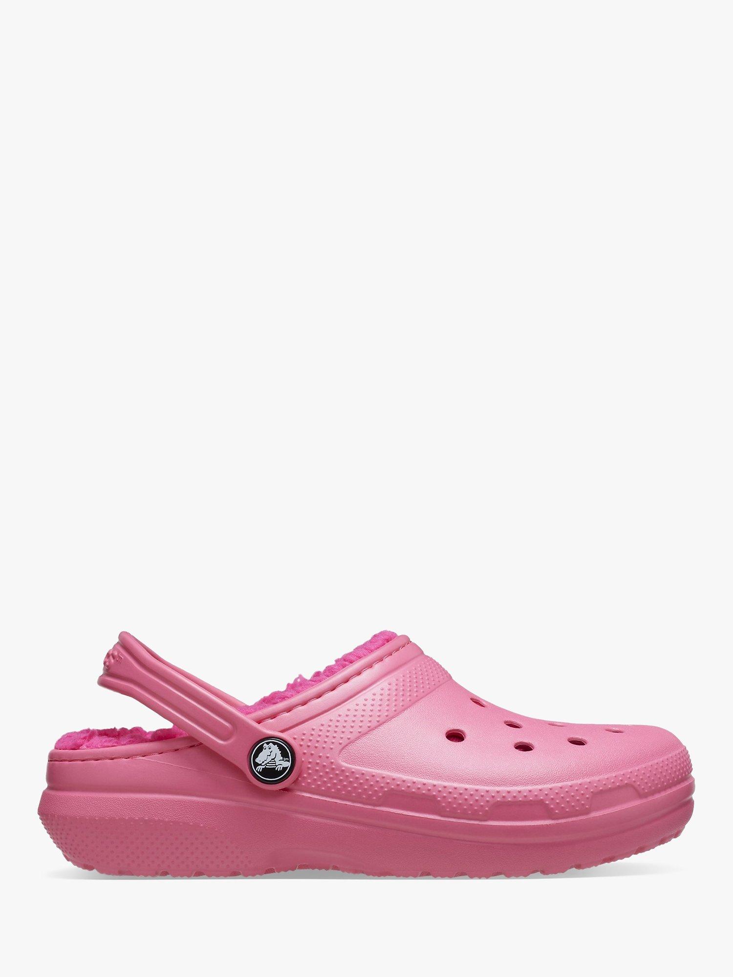 Crocs Kids' Classic Lined Clogs, Pink