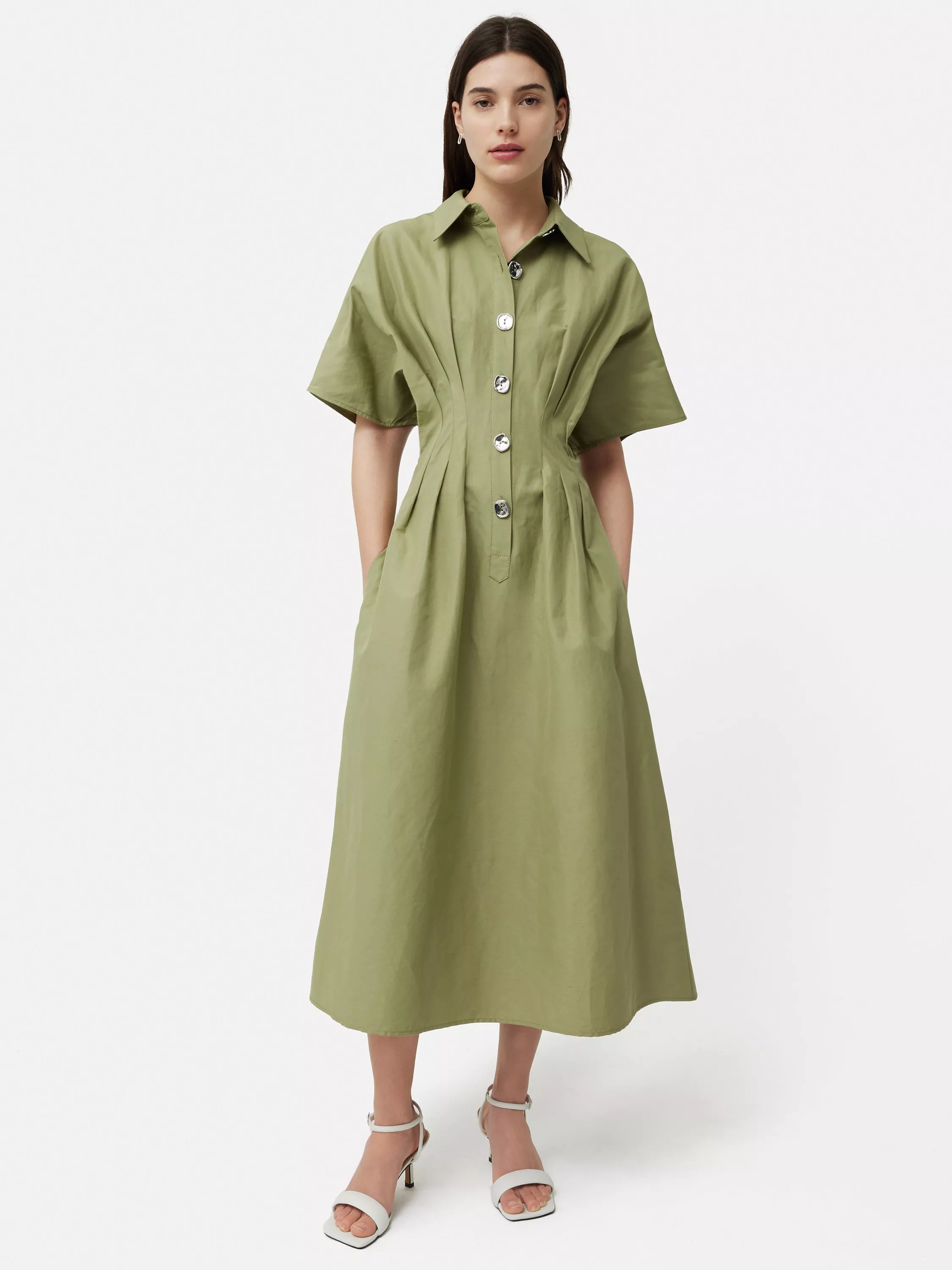 Jigsaw green velvet dress hotsell