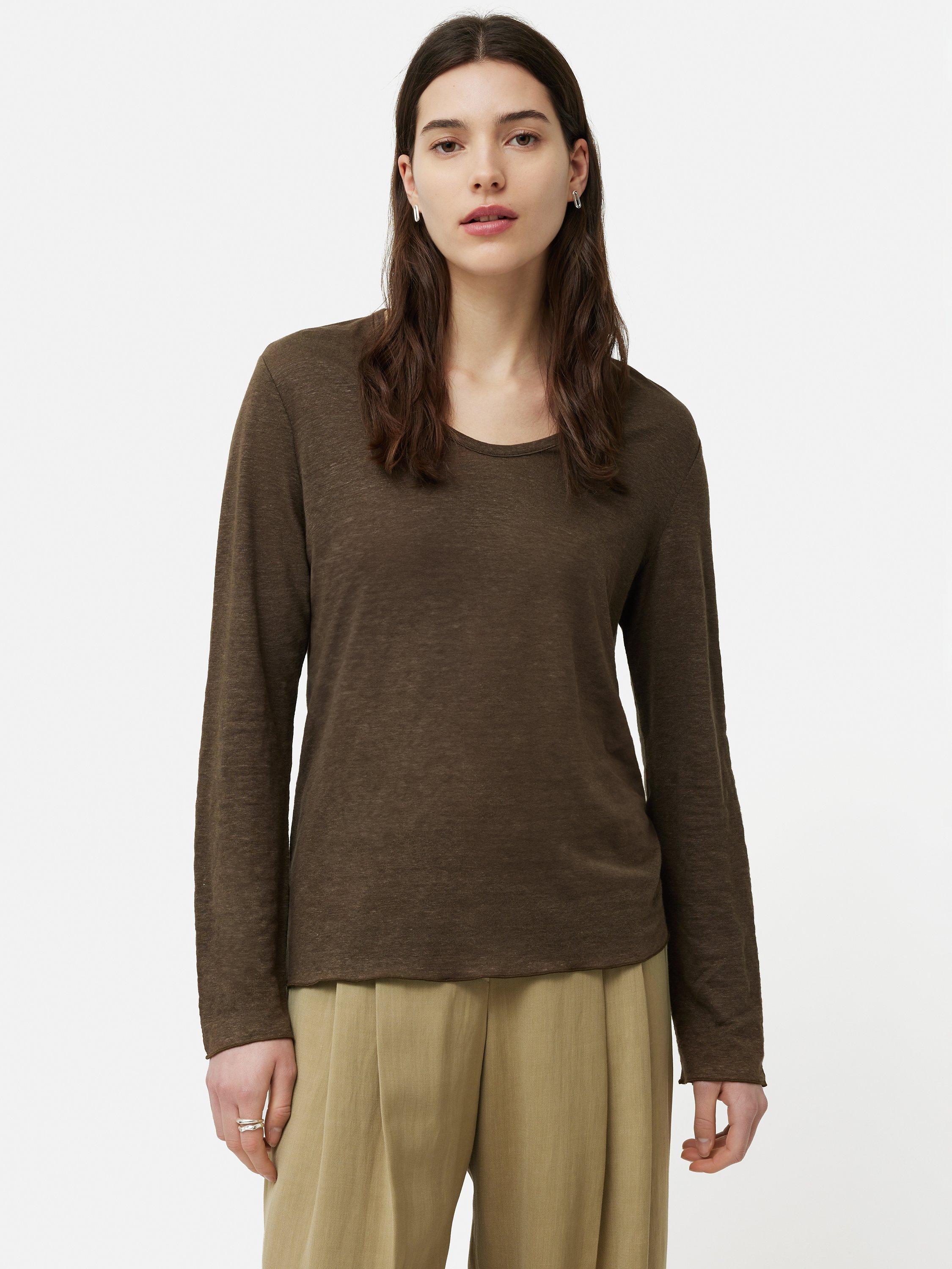 Jigsaw Eden Long Sleeve Linen Top