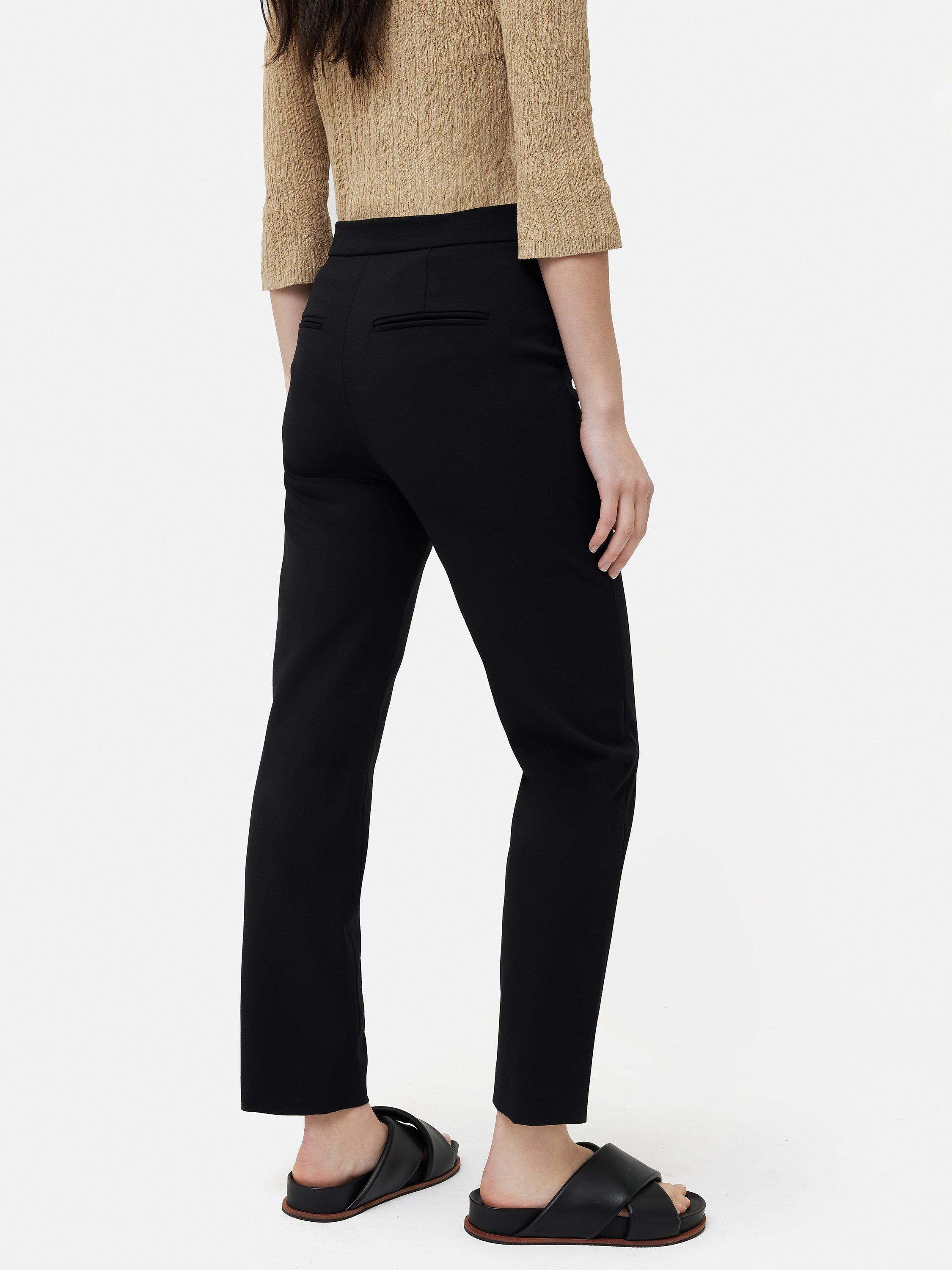 Black stretch cigarette trousers sale