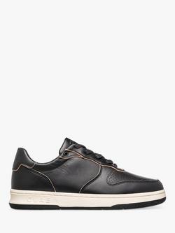 CLAE Malone Apple Lace Up Leather Trainers, Bre-blacklthrrawedge
