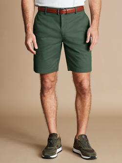 Charles Tyrwhitt Slim Fit Cotton Blend Shorts, Green