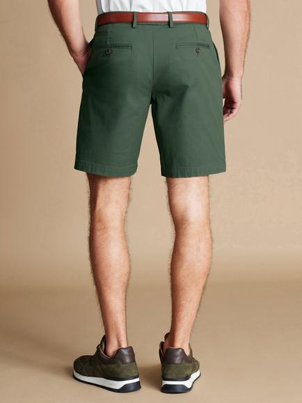 Charles Tyrwhitt Slim Fit Cotton Blend Shorts - view 2, Green