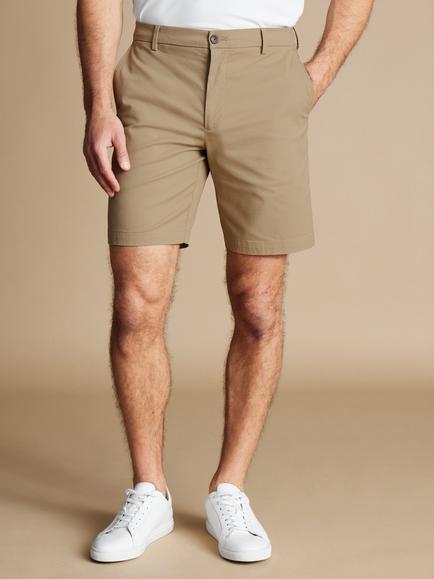 Charles Tyrwhitt Slim Fit Cotton Blend Shorts, Taupe
