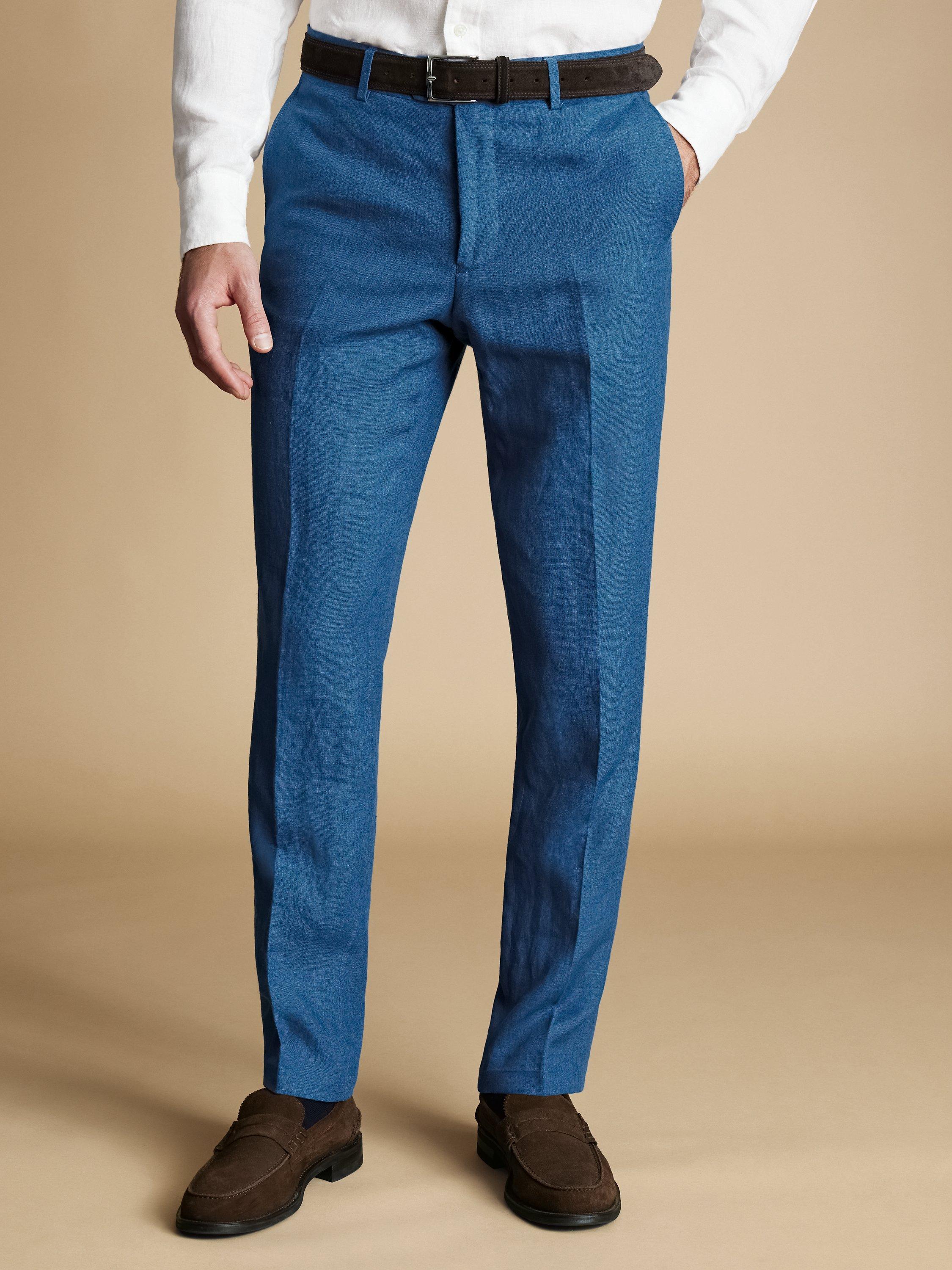 Charles Tyrwhitt Slim Fit Linen Trousers