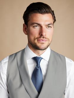 Charles Tyrwhitt Adjustable Slim Fit Morning Suit Wool Waistcoat - view 2, Light Grey