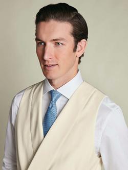 Charles Tyrwhitt Adjustable Slim Fit Morning Suit Wool Waistcoat - view 2, Cream