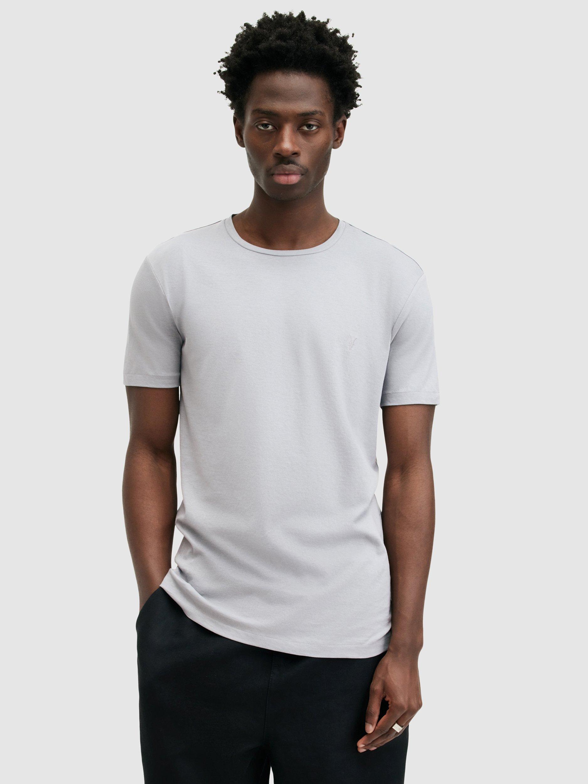 Product image 1 of 5, which shows AllSaints Tonic Crew Neck T-Shirt, Skyline Grey, M