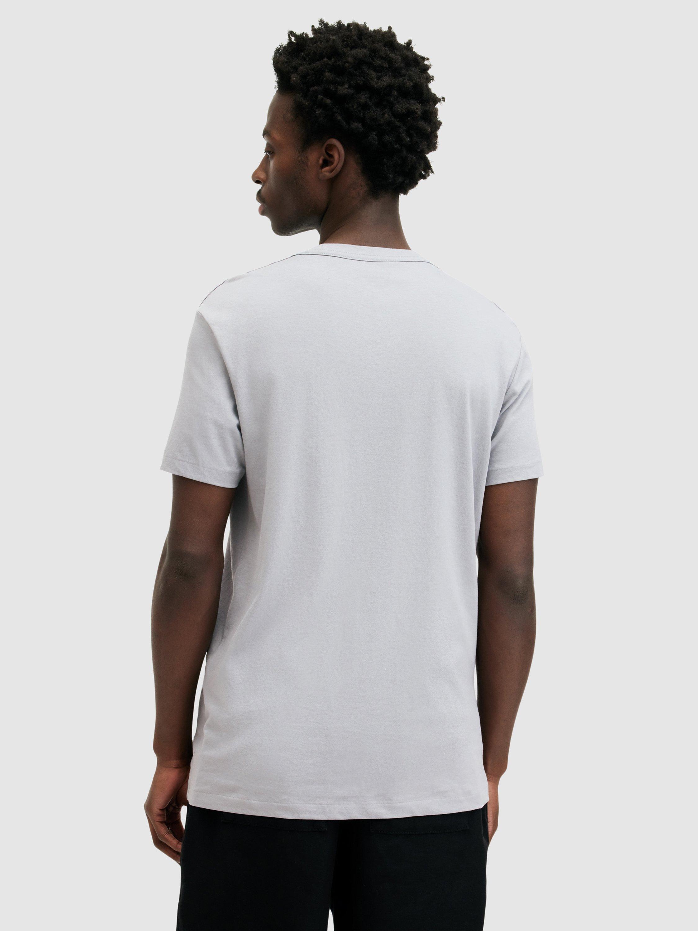 Product image 2 of 5, which shows AllSaints Tonic Crew Neck T-Shirt, Skyline Grey, M
