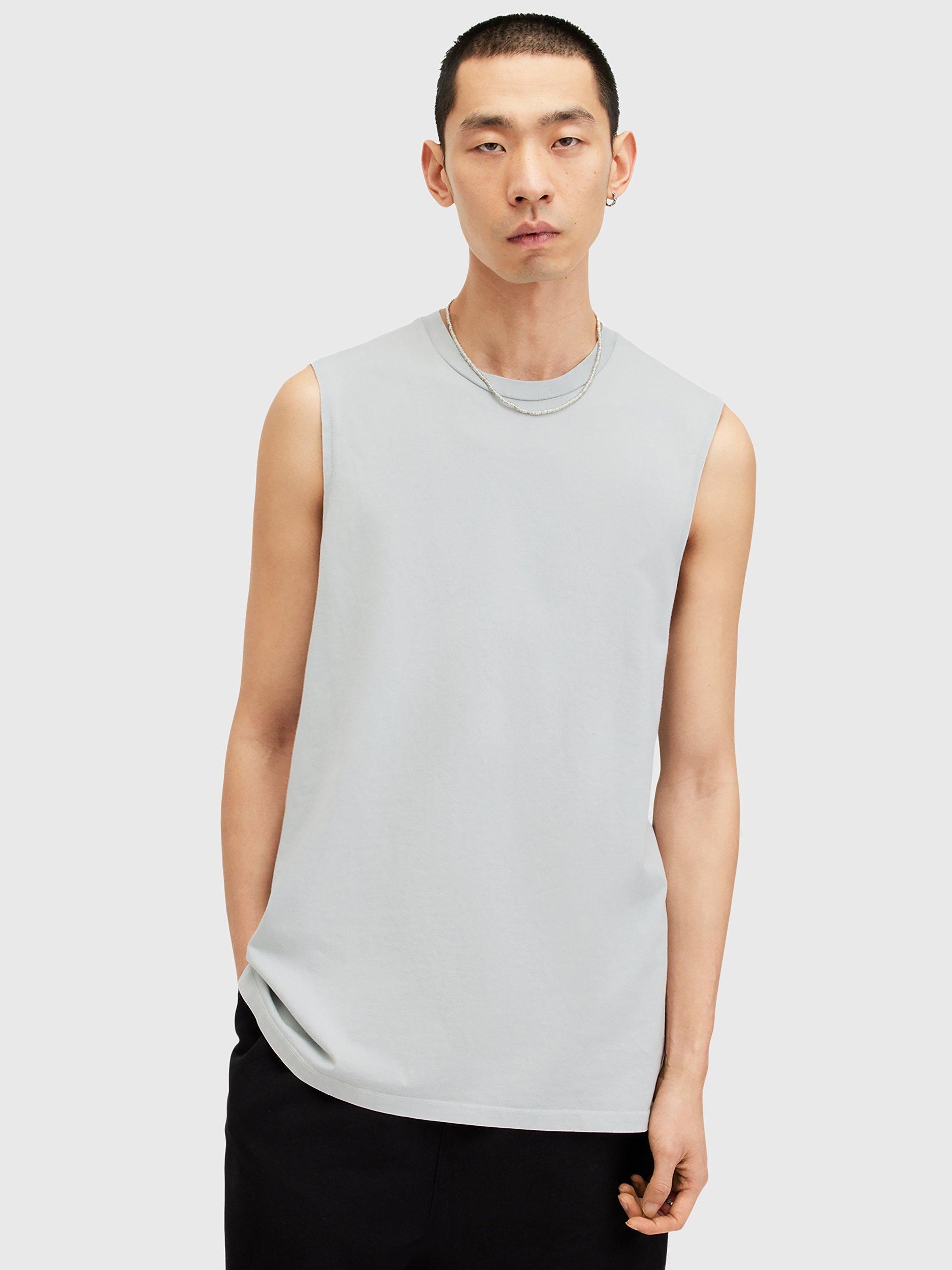 AllSaints Remi Sleeveless Crew Neck Tank Top, Smokey Grey