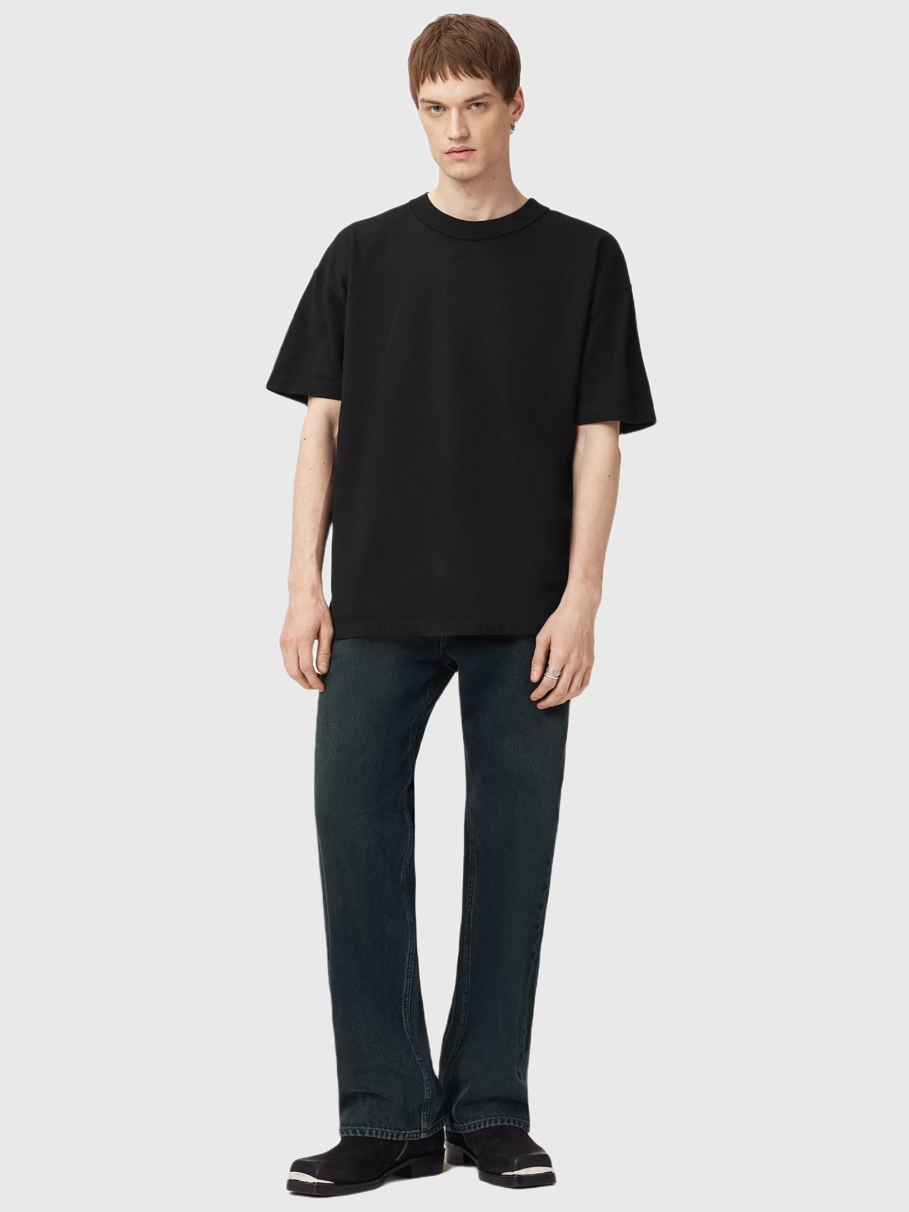 Product image 3 of 5, which shows AllSaints Nero Organic Cotton T-Shirt, Jet Black, XS