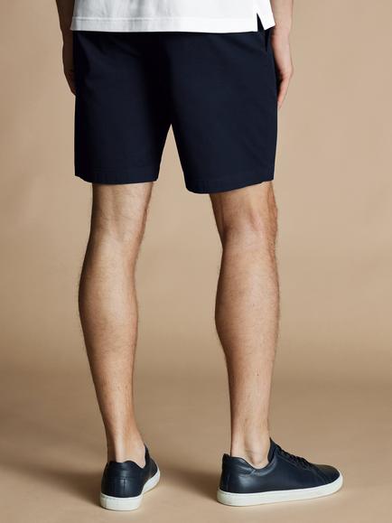Charles Tyrwhitt Chino Cotton Shorts, Dark Navy - view 2, Dark Navy