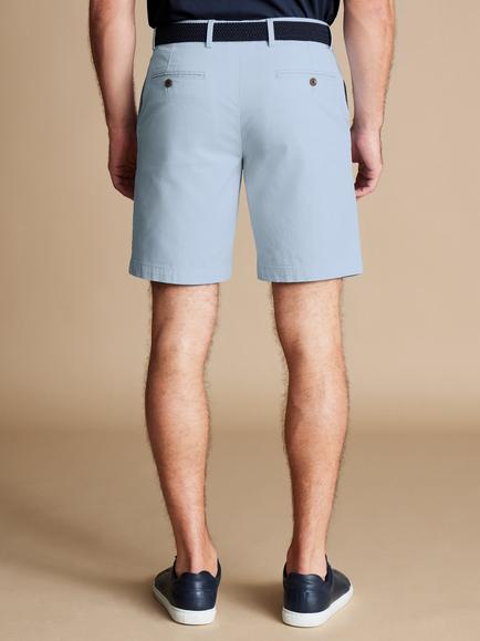 Charles Tyrwhitt Slim Fit Cotton Blend Shorts - view 2, Sky Blue