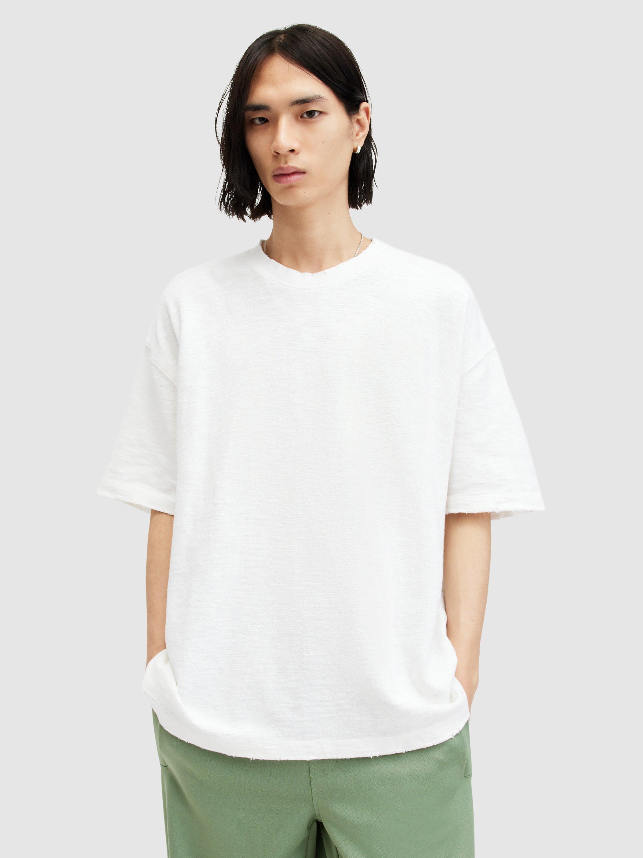 AllSaints Aspen Oversized Short Sleeve T-Shirt, Lilly White