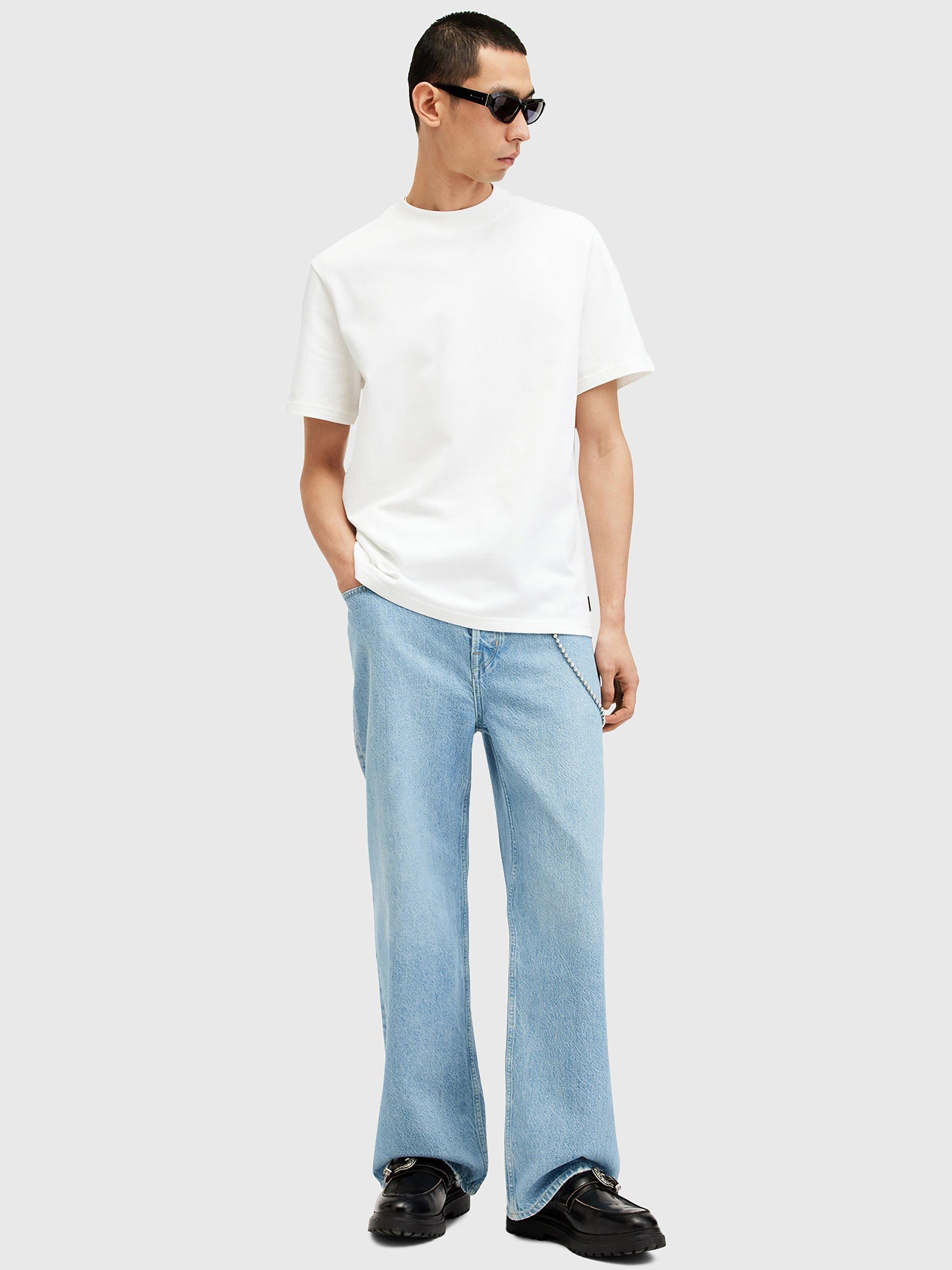 Product image 3 of 5, which shows AllSaints Nero Organic Cotton T-Shirt, Chalk White, XS