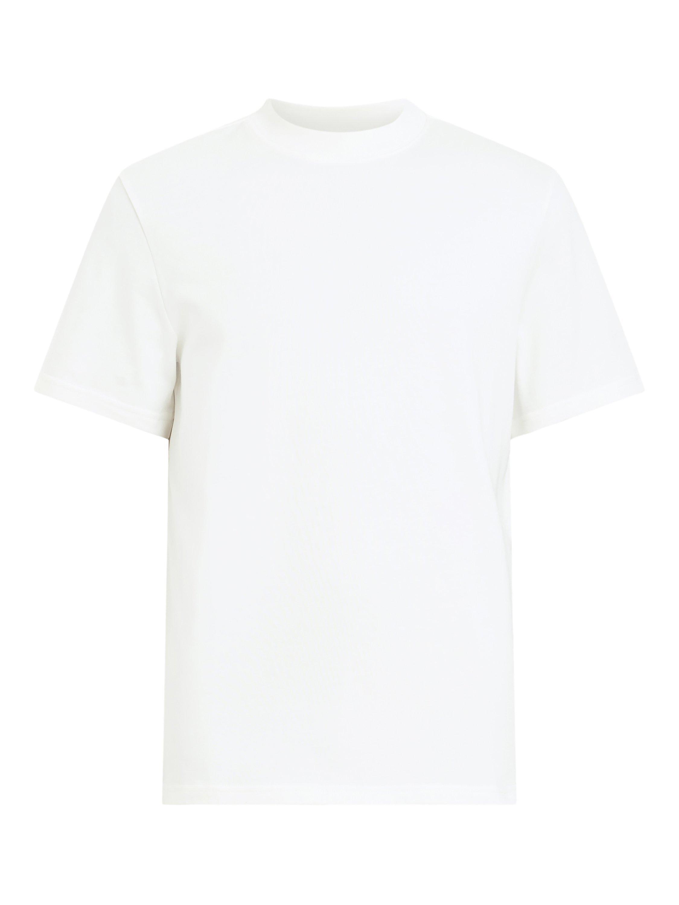 Product image 5 of 5, which shows AllSaints Nero Organic Cotton T-Shirt, Chalk White, XS