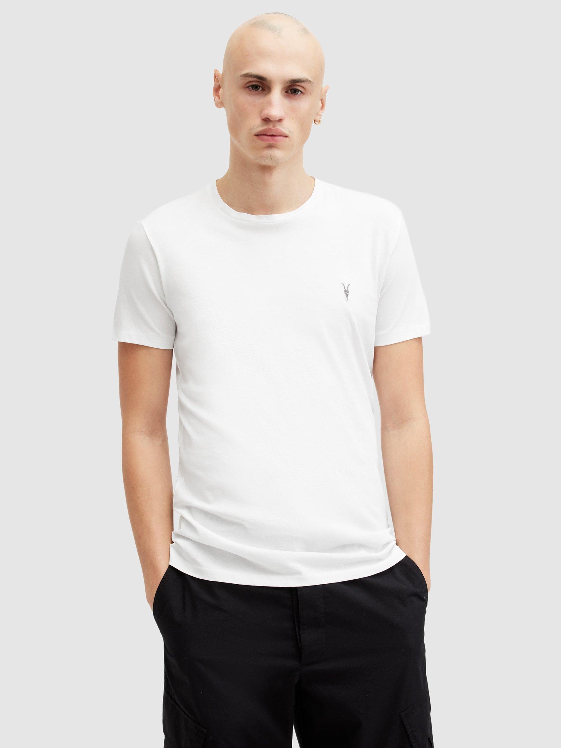 Product image 2 of 8, which shows AllSaints Tonic T-Shirt, Pack of 3, Blue/Blue/White, XXL
