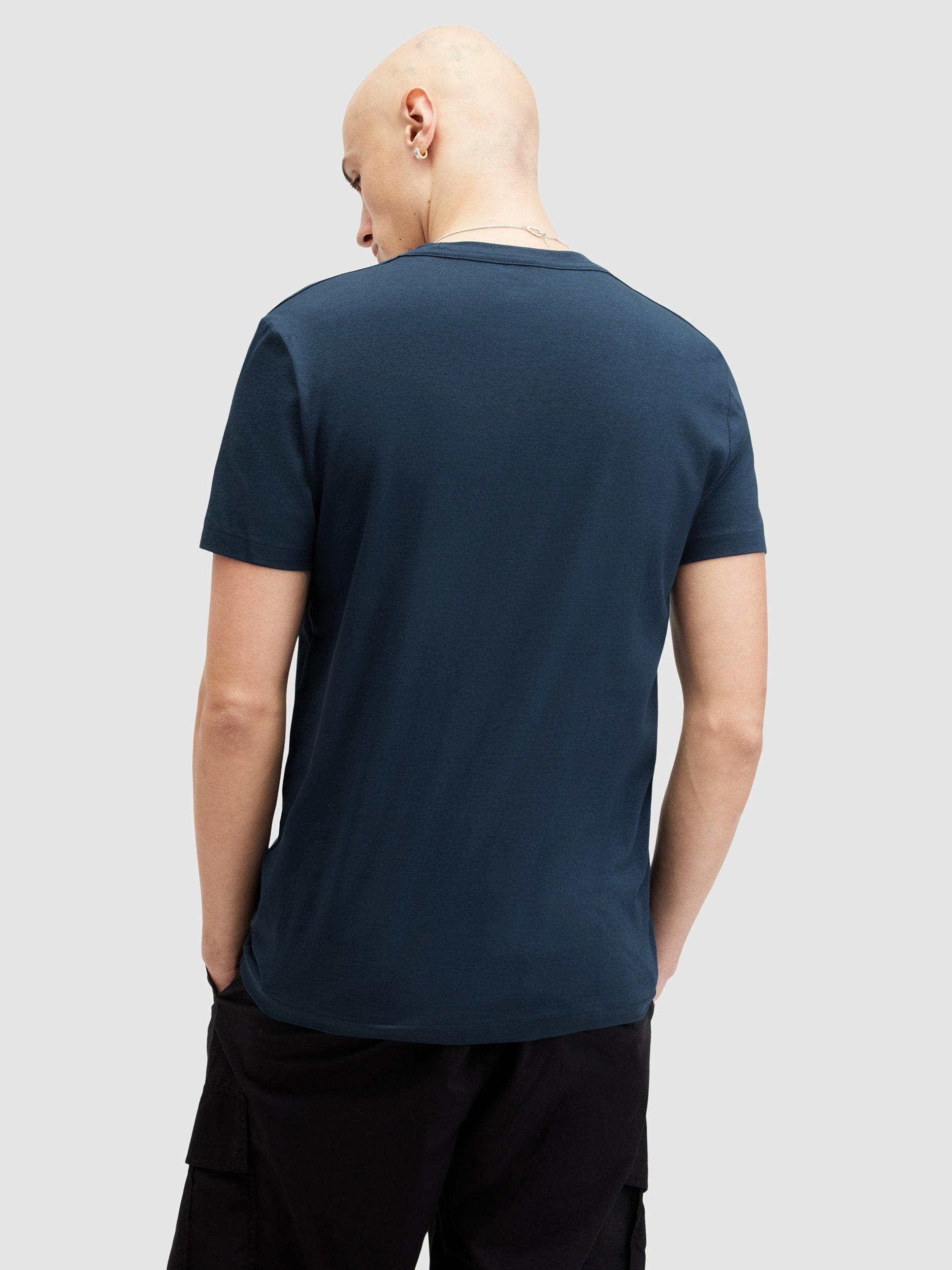 Product image 5 of 8, which shows AllSaints Tonic T-Shirt, Pack of 3, Blue/Blue/White, XXL