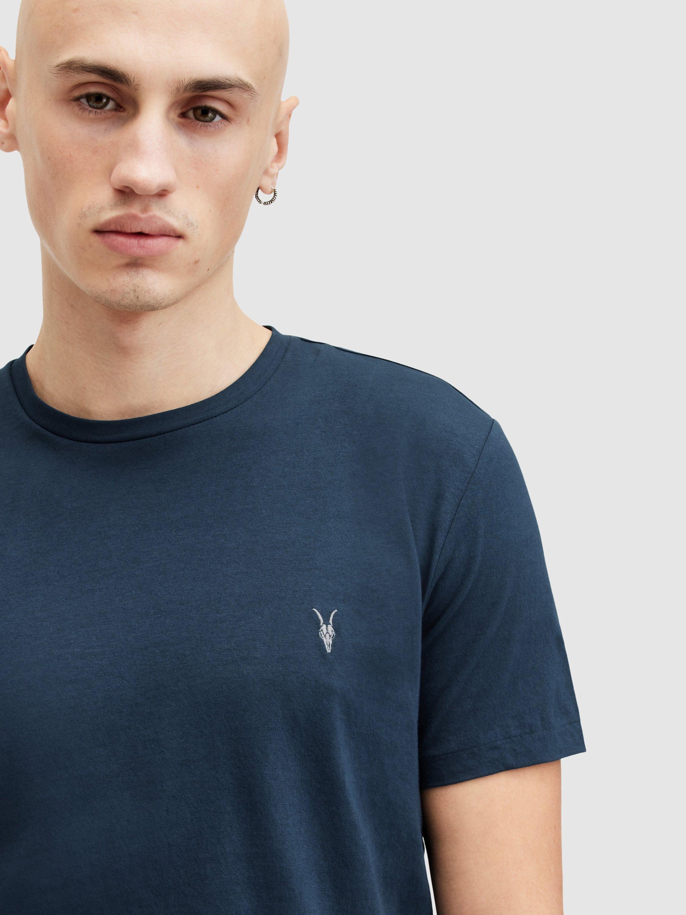 Product image 7 of 8, which shows AllSaints Tonic T-Shirt, Pack of 3, Blue/Blue/White, XXL