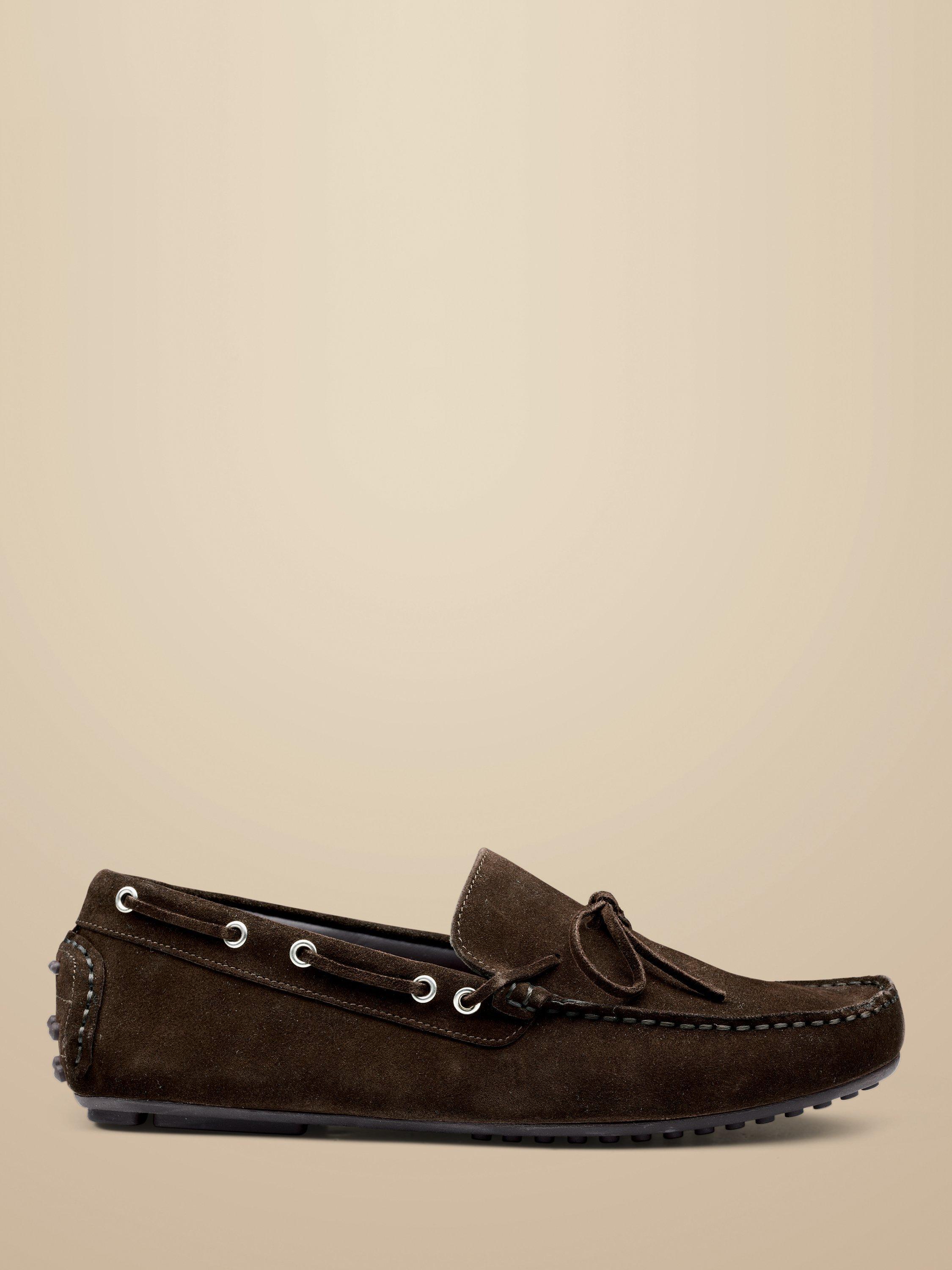 Charles Tyrwhitt Suede Driving Loafers, Dark Chocolate