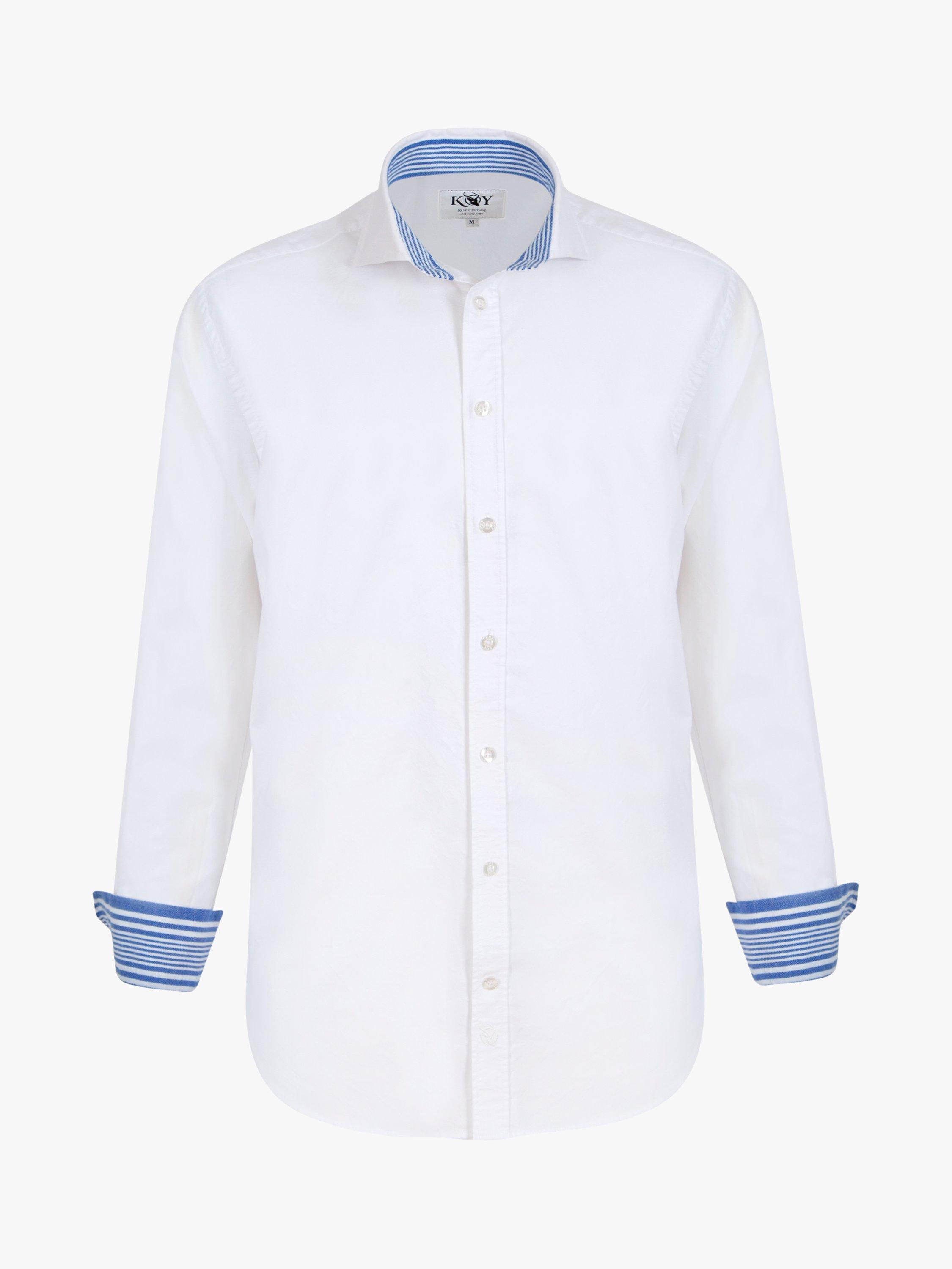 Product image 4 of 7, which shows KOY Organic Cotton Oxford Shirt, White, XL