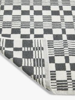 John Lewis Multi Size Check Towels - view 2, Graphite