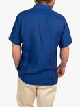 KOY Short Sleeve Linen Shirt, Navy