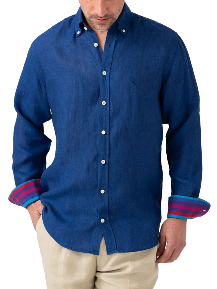 KOY Linen Shirt, Navy
