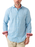 KOY Linen Blend Shirt, Light Blue