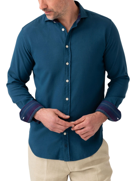 KOY Kikoy Cotton Shirt, Navy
