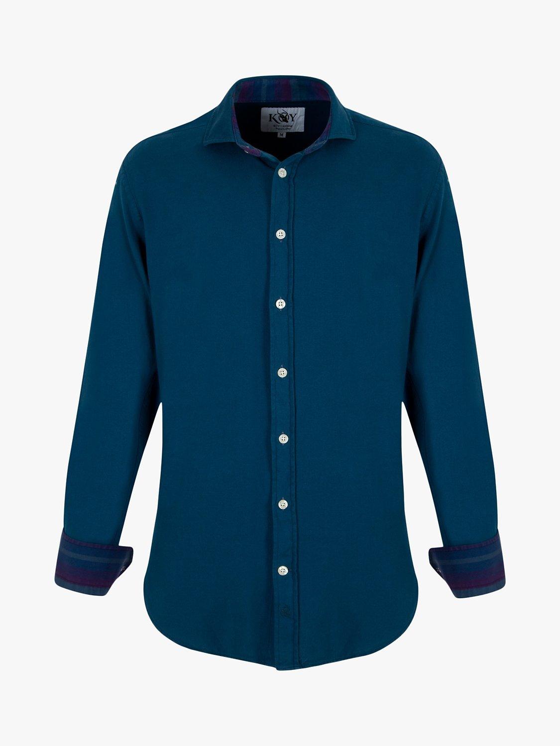 KOY Kikoy Cotton Shirt, Navy, S