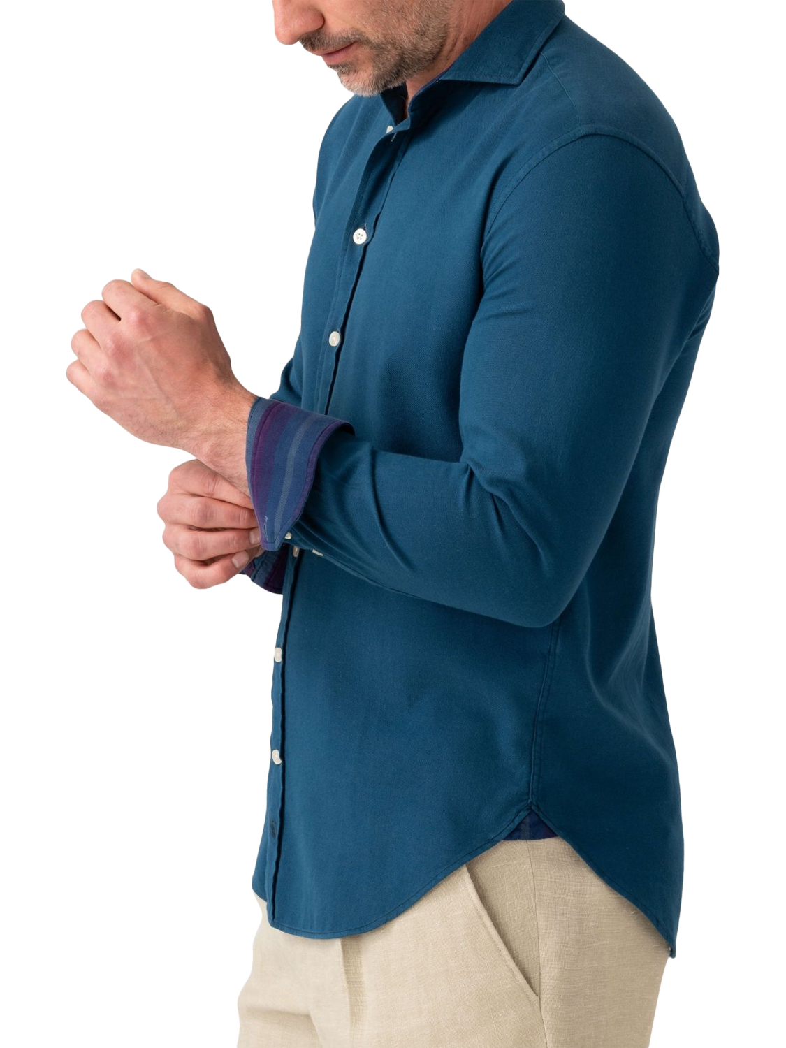 Product image 5 of 7, which shows KOY Kikoy Cotton Shirt, Navy, S