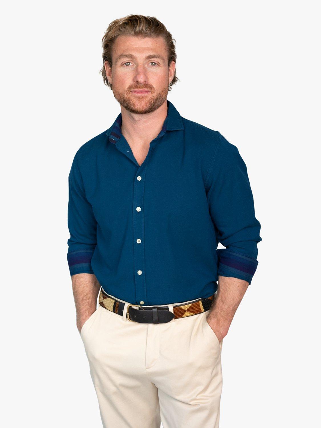 Product image 7 of 7, which shows KOY Kikoy Cotton Shirt, Navy, S