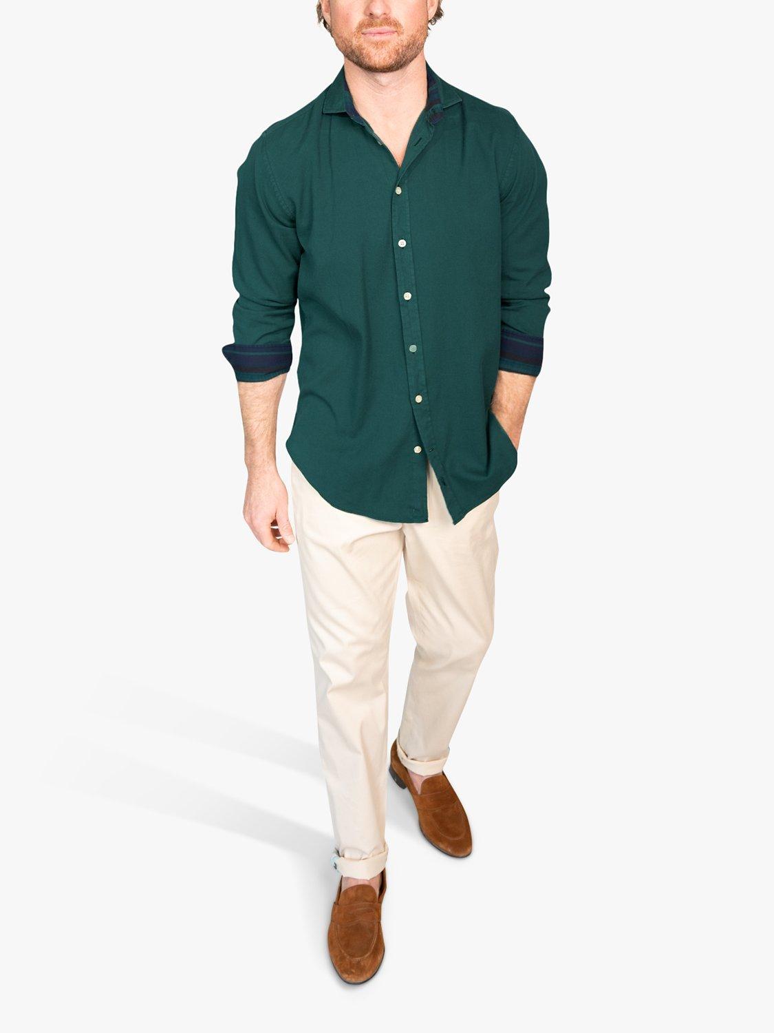 KOY Kikoy Cotton Shirt, Dark Green, S